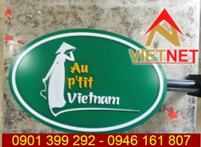 Mẫu hộp đèn alu logo thương hiệu áo dài Au Ptit Vietnam