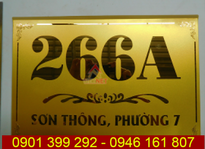 Bảng ăn mòn kim loại số nhà 266A Sơn Thông