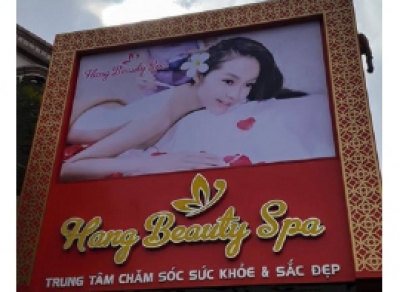 Bảng hiệu quảng cáo Spa Hằng Beauty