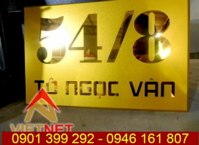 Mẫu bảng số nhà sang đẹp cho địa chỉ tại đường Tô Ngọc Vân