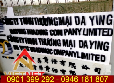 Gia công bộ chữ inox tiếng Hoa công ty Da Ying