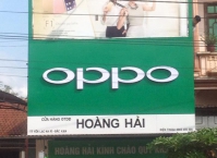 Thi công bảng hiệu cửa hàng điện thoại Oppo