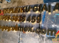 Gia công chữ inox vàng cho tập đoàn xăng dầu ở Gia Lai