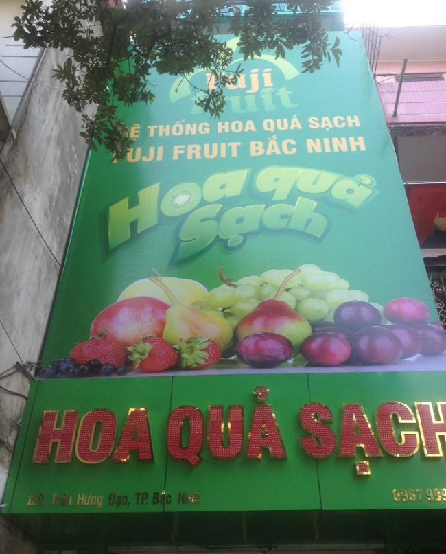 Kết quả hình ảnh cho biển quảng cáo hoa quả"