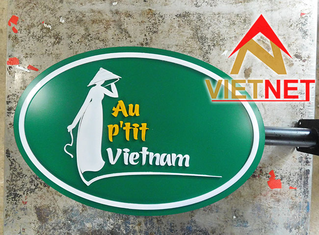 Mẫu hộp đèn alu logo thương hiệu áo dài Au P tit Vietnam