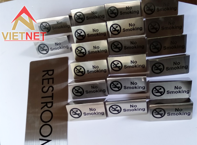 Mẫu bảng cấm hút thuốc ăn mòn inox mới nhất