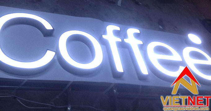 Bộ sản phẩm gia công chữ inox cho bảng hiệu quán cà phê kiểu mới