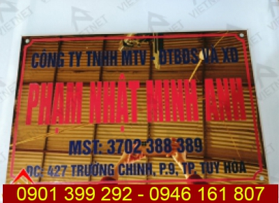 Gia công bảng hiệu ăn mòn kim loại Công ty Phạm Nhật Minh Anh