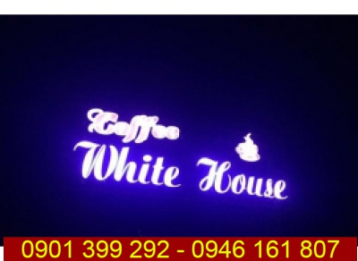 Bảng hiệu quảng cáo quán Cafe WhiteHouse