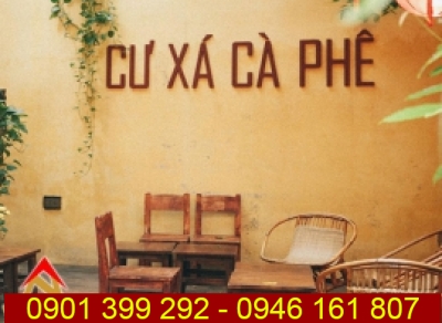 Bảng hiệu vintage quán Cư Xá Cafe