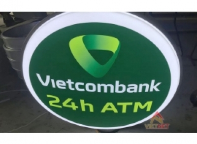 Hộp đèn mica ngân hàng Vietcombank