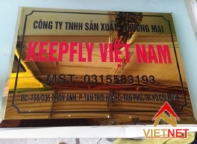 Gia công bảng tên inox ăn mòn công ty Keepfly Việt Nam