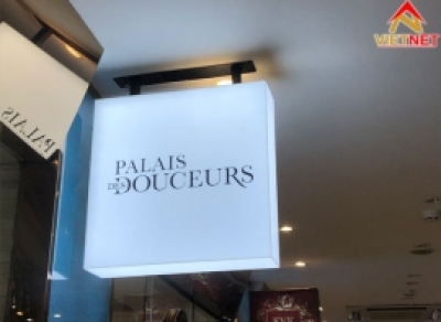 Làm hộp đèn quảng cáo tiệm bánh Palais 