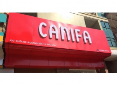 Bảng hiệu mặt dựng Alu shop thời trang Canifa