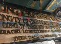 Làm chữ inox vàng công ty xây dựng tại Kon Tum
