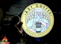 Bộ hộp đèn siêu lớn cho thương hiệu ART COFFEE